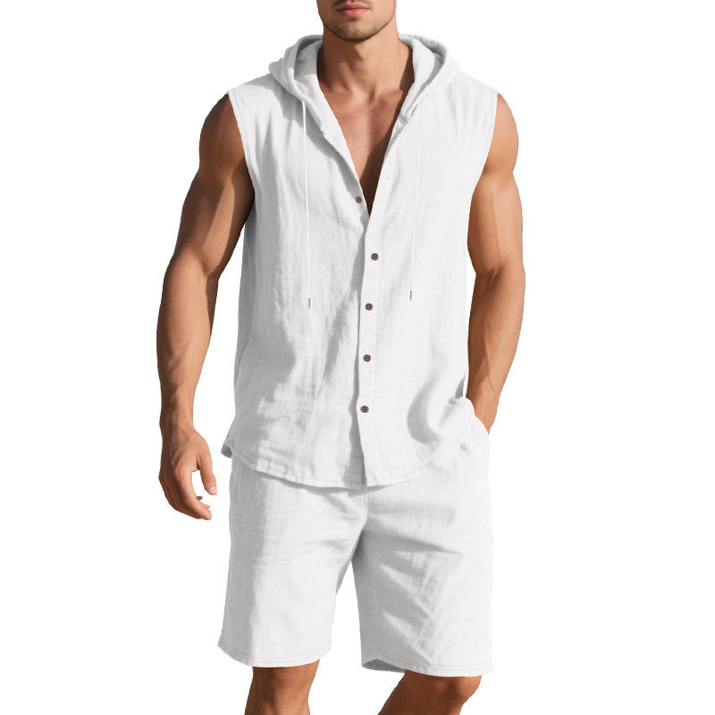 Men's Summer Casual Loose Line - Linen Shirt Breathable 评论和价格
