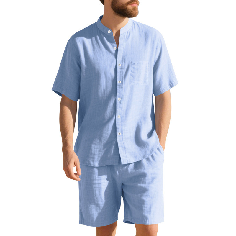 Summer Men's Linen Loose-Fit S - Linen Shirt Breathable 评论和价格