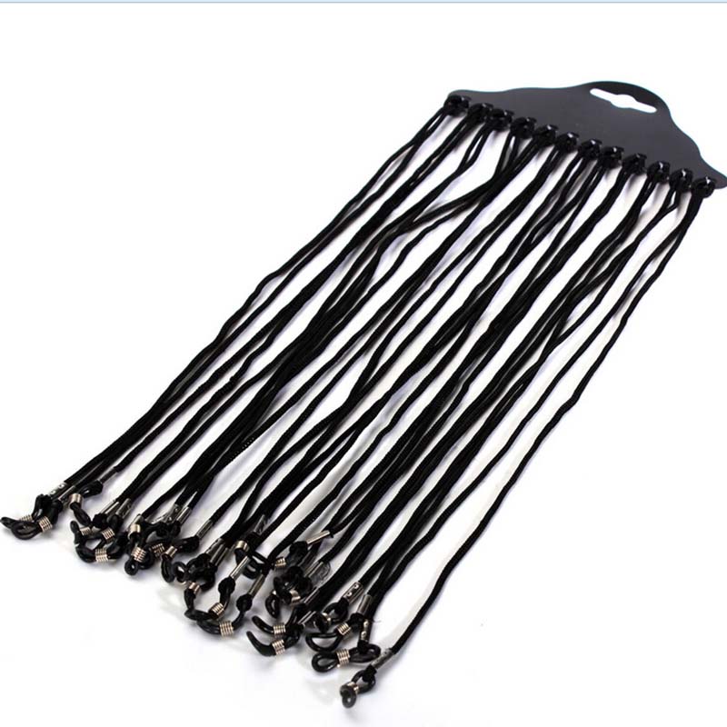 12pcs/set Black Nylon Cord Eye - Sunglass Retainer Cord 评论和价格