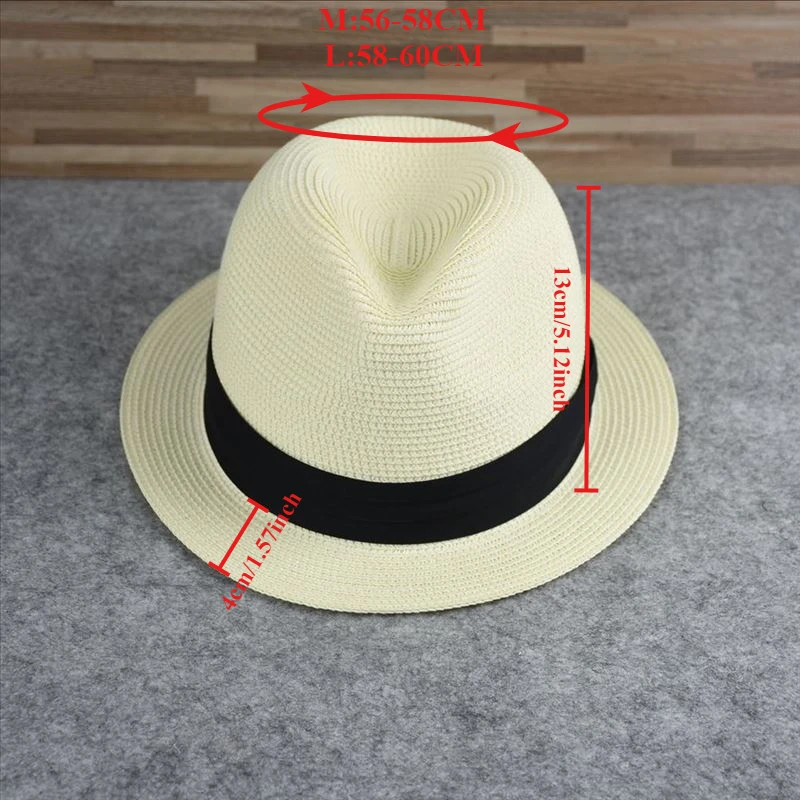 New Big Size Narrow Brim 4cm S - Bucket Hat Straw 评论和价格
