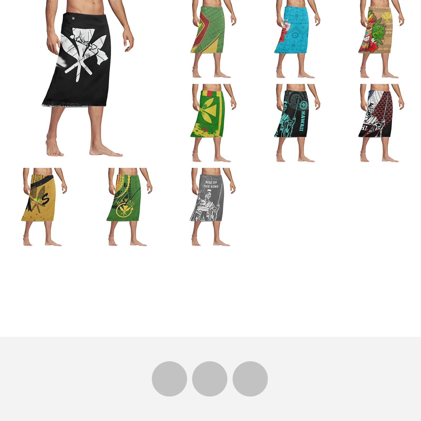Polynesian Tribal Tattoo Print - Sarong Men Wrap 评论和价格