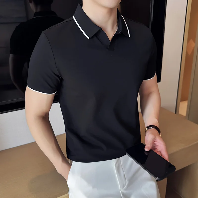 Men Polo Shirt Summer Light Th - Polo Shirt Pique 评论和价格