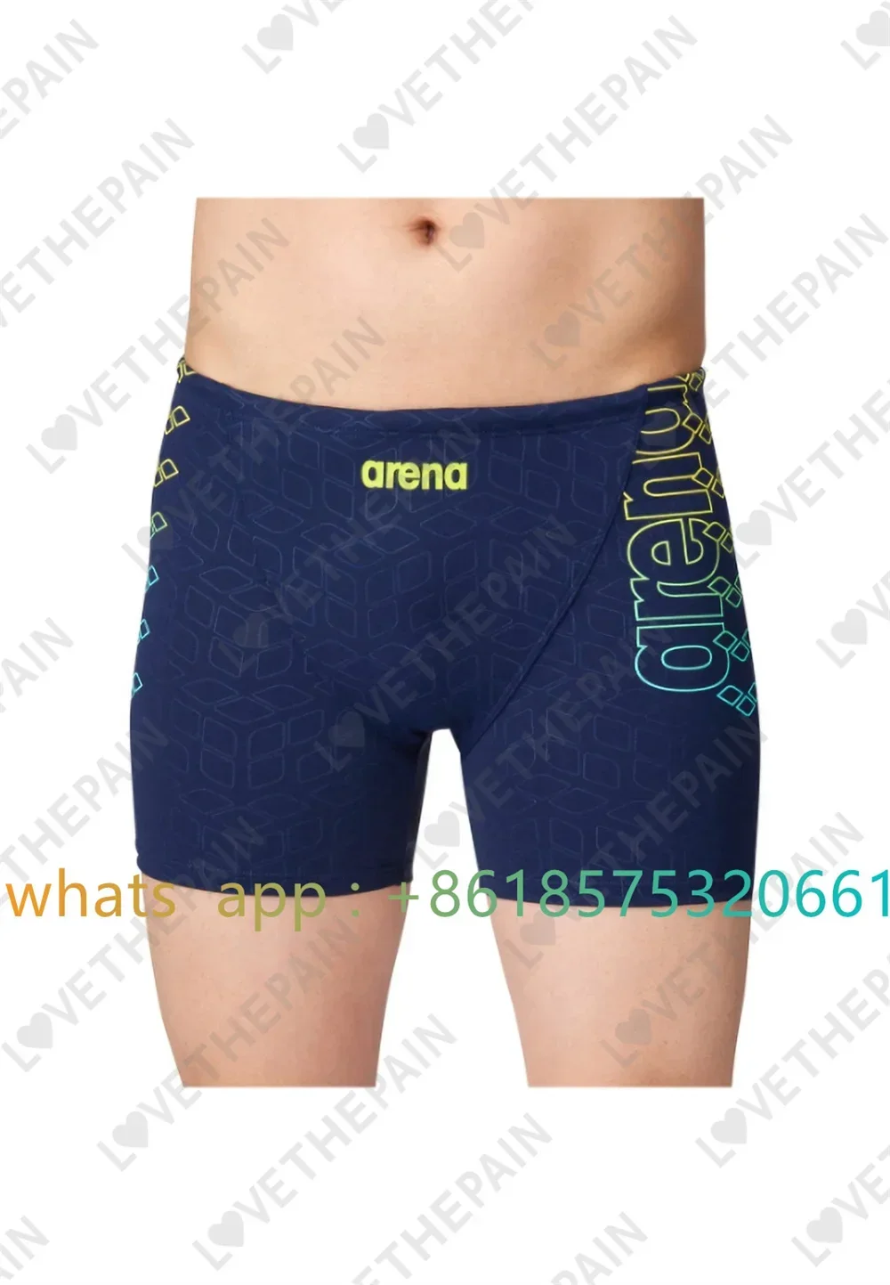 Men Jammer Training Swimwear T - Swim Trunk Quick Dry 评论和价格