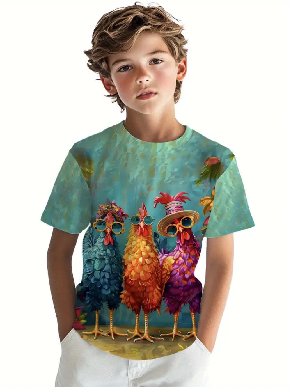 Kids' Tropical Macaw Parrots B - Tee Graphic Print 评论和价格