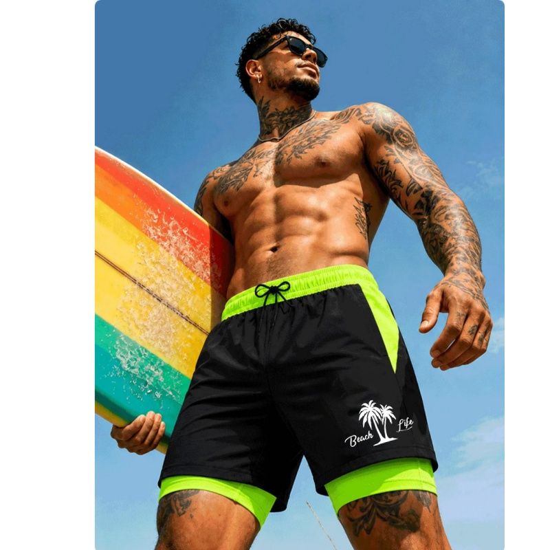 Men'S Swimming Trunks Palm Tre - Trunks Board Surf 评论和价格