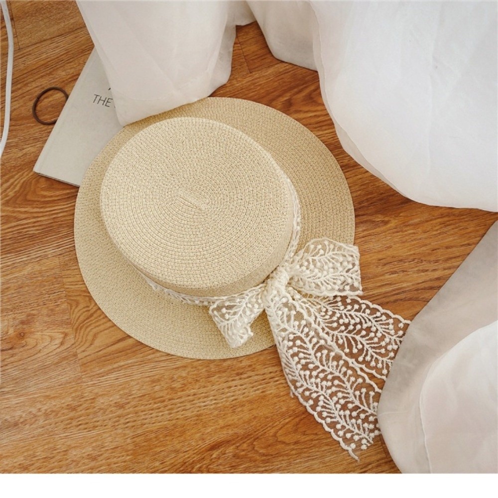 Style Accessory Lace Bow Straw - Bucket Hat Straw 评论和价格