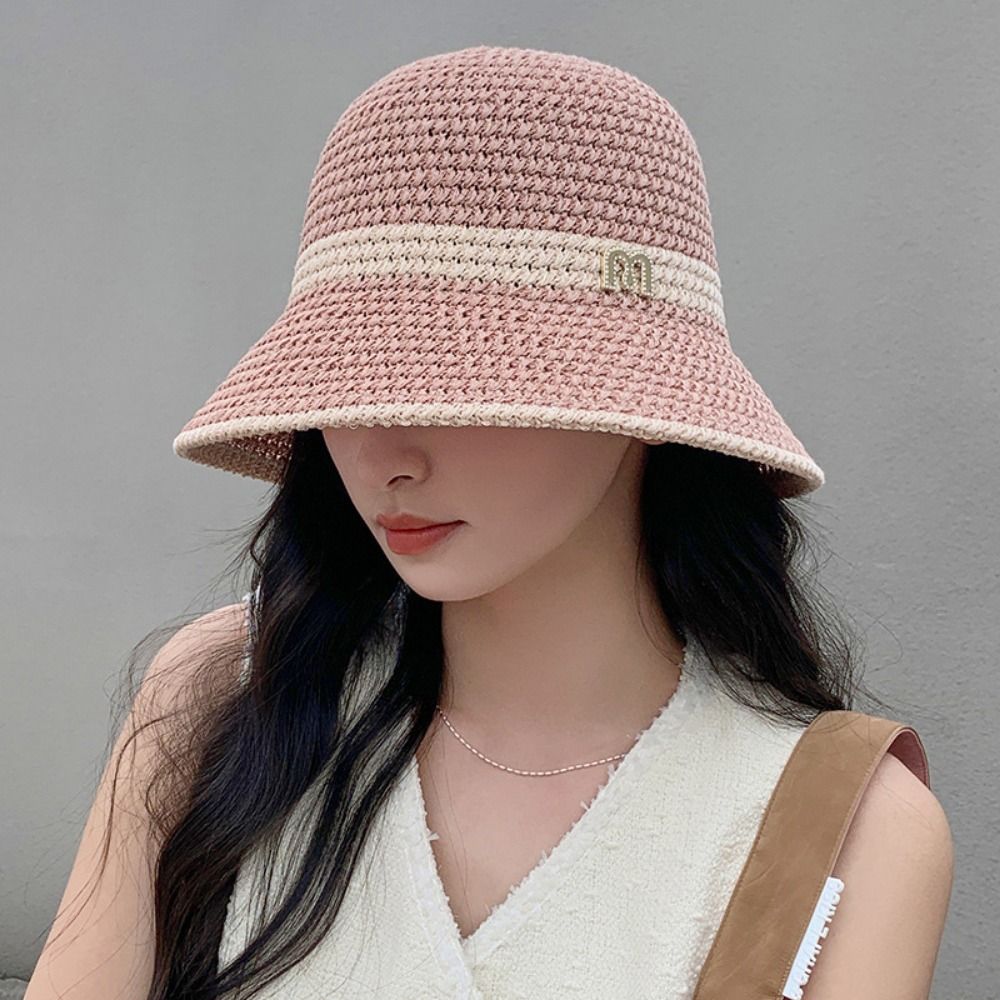 Fashion Elegant Bow Fisherman  - Bucket Hat Straw 评论和价格