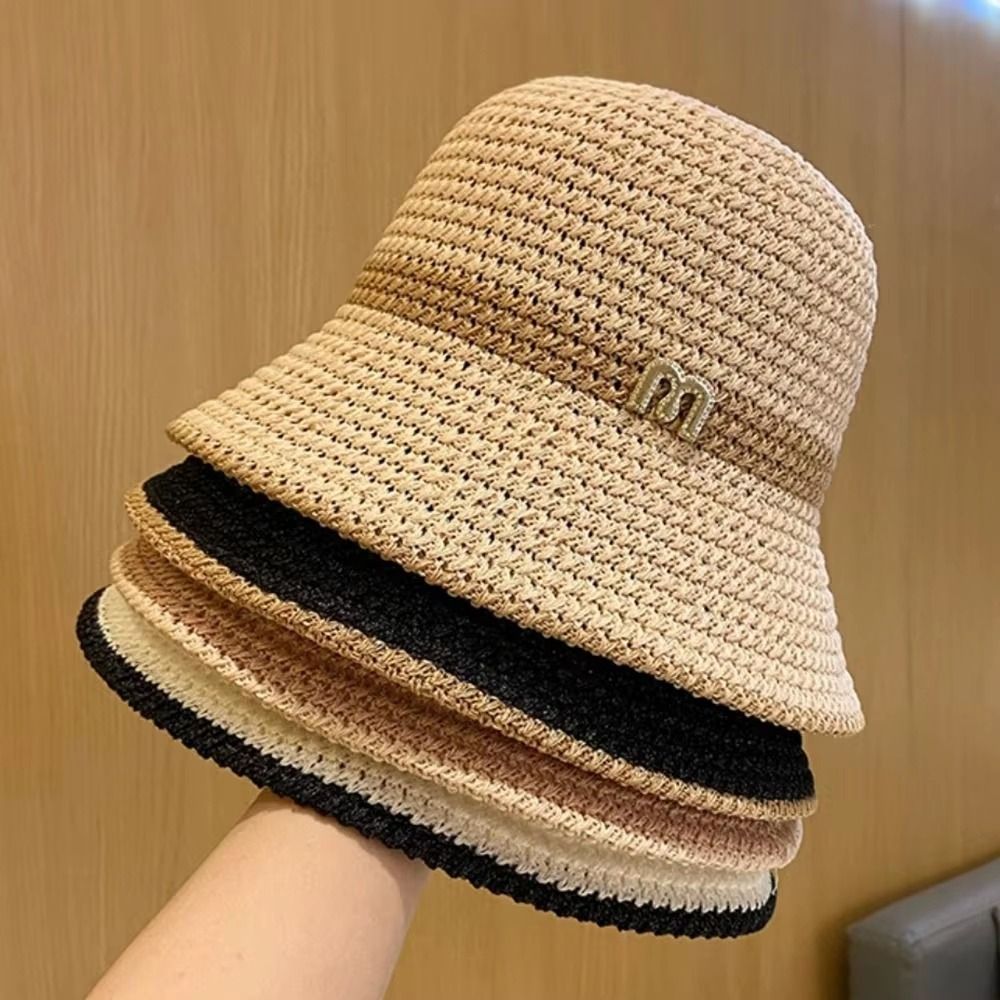 Fashion Elegant Bow Fisherman  - Bucket Hat Straw 评论和价格